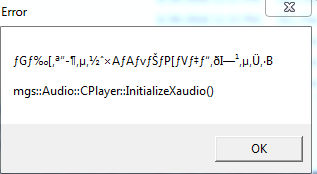 XAudio2 error